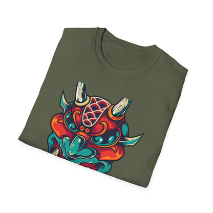 Epic Vibrant Japanese Oni Demon Mask T-Shirt | Mystical Hannya Culture Tee | Bold Streetwear Graphic Art