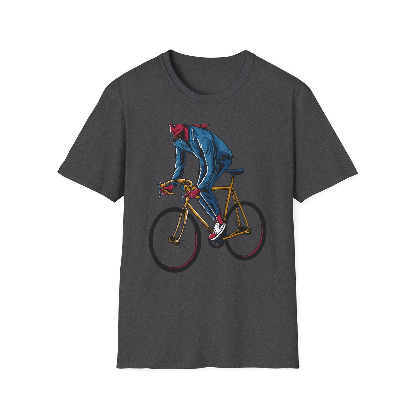 Rad Devil Cyclist T-Shirt - Edgy Urban Bike Rider Tee | Unique Men's & Women's Cycling Apparel