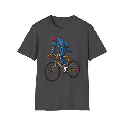 Rad Devil Cyclist T-Shirt - Edgy Urban Bike Rider Tee | Unique Men's & Women's Cycling Apparel