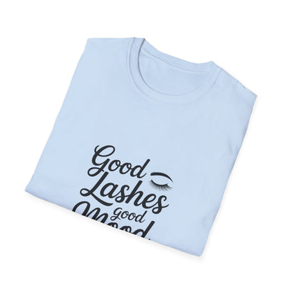 Uplifting 'Choose Joy Good Vibes' T-Shirt | Trendy Women's Positive Quote & Eyelashes Graphic Tee | Inspiring Gift