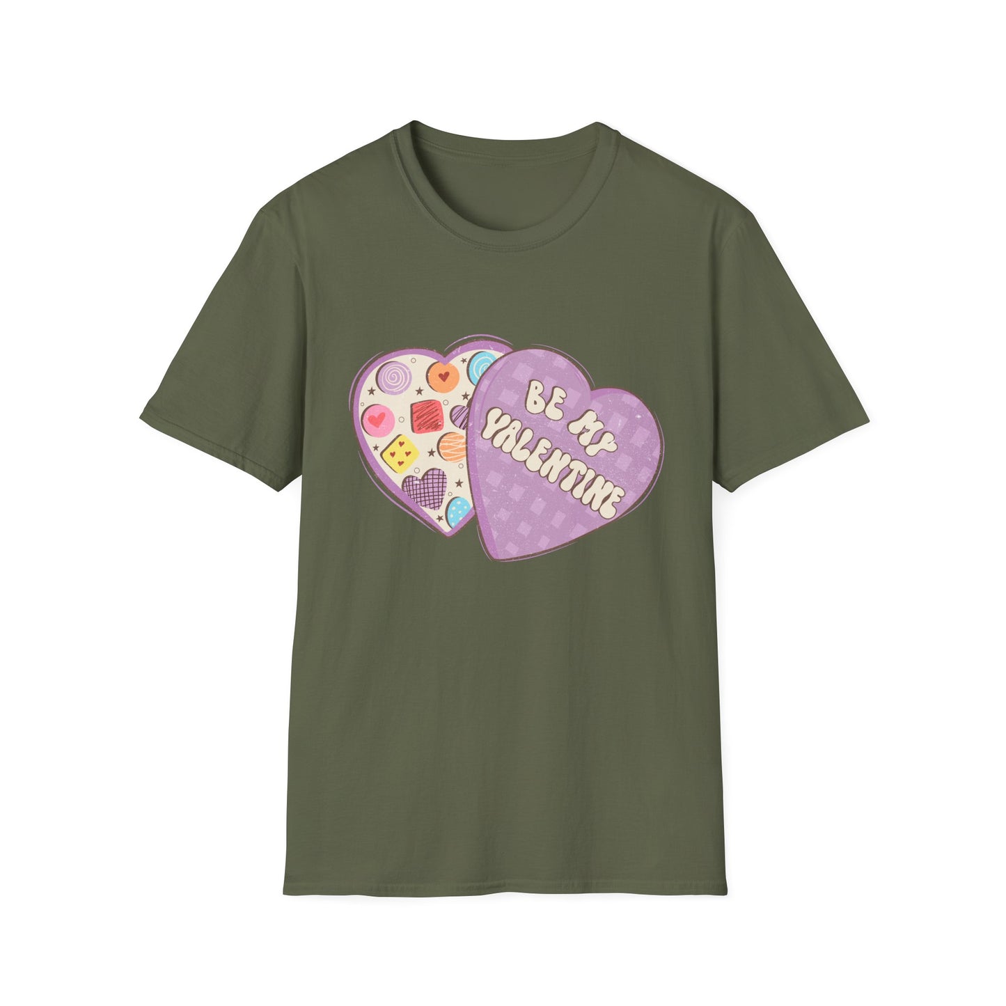 Sweet Retro Vintage 'Be My Valentine' Candy Heart Box T-Shirt | Adorable Valentine's Day Gift Tee