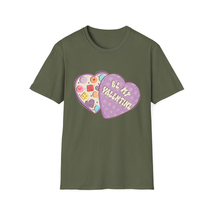 Sweet Retro Vintage 'Be My Valentine' Candy Heart Box T-Shirt | Adorable Valentine's Day Gift Tee