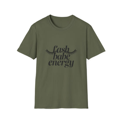 Chic Lash Babe Energy T-Shirt | Empowering Eyelash Lover Tee | Trendy Gift for Lash Techs & Beauty Pros