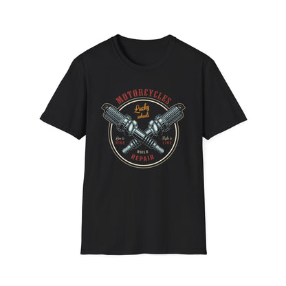 Epic Vintage Motorcycle T-Shirt for Bikers | Live to Ride Spark Plug Mechanic Tee | Bold & Premium Design