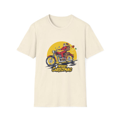 Epic Biker Santa Merry Christmas T-Shirt | Cool Motorcycle Rider Tee | Unique Holiday Gift for Men & Women | Festive Xmas Apparel