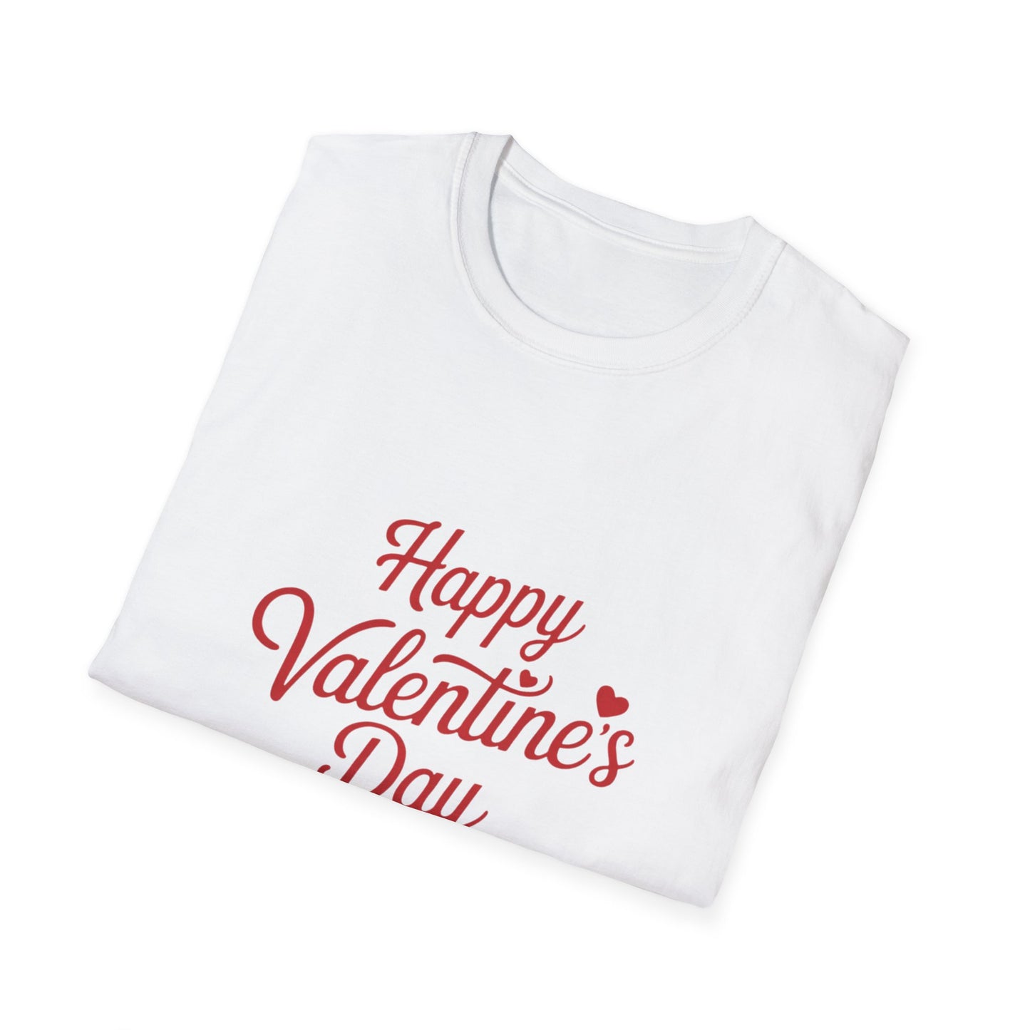 Sweet Happy Valentine's Day T-Shirt | Charming Love Heart Script Design | Perfect Romantic Gift for Couples