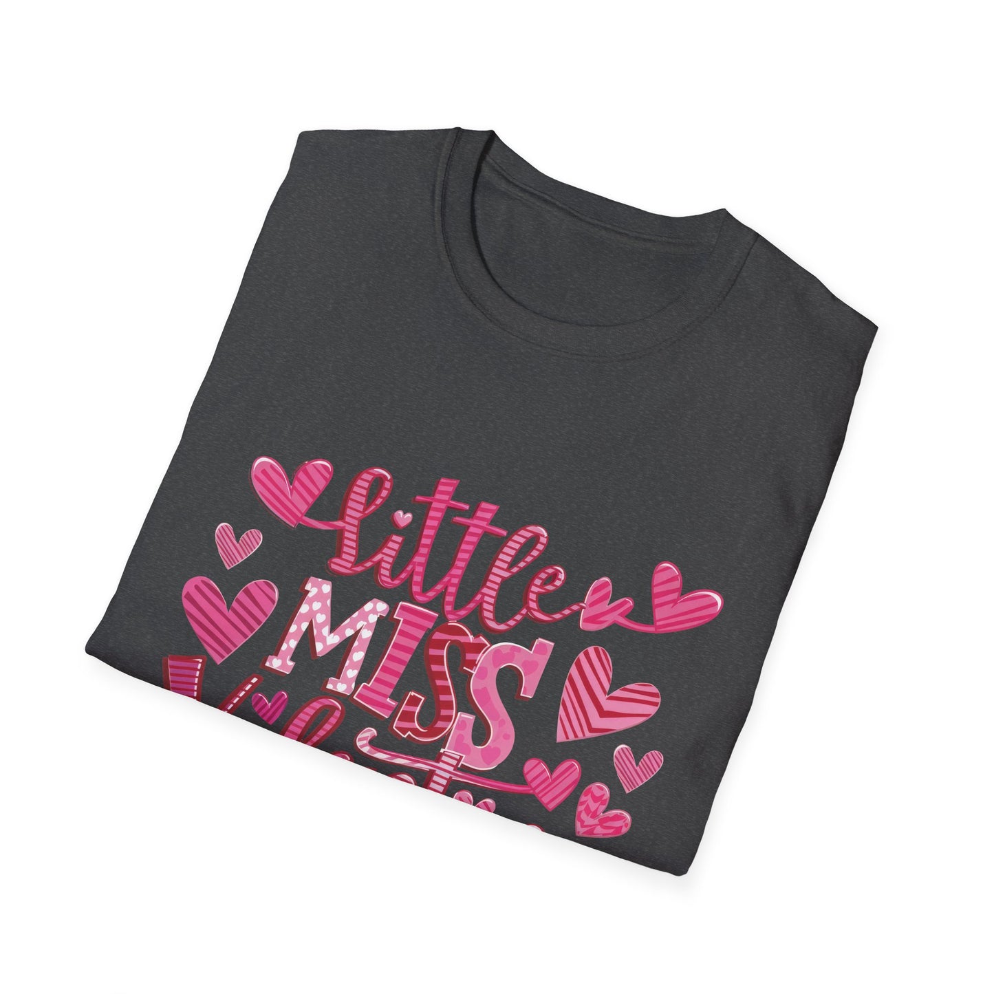 Adorable Little Miss Valentine T-Shirt | Girls' Cute Pink Hearts Tee | Perfect February 14th Gift for Kids