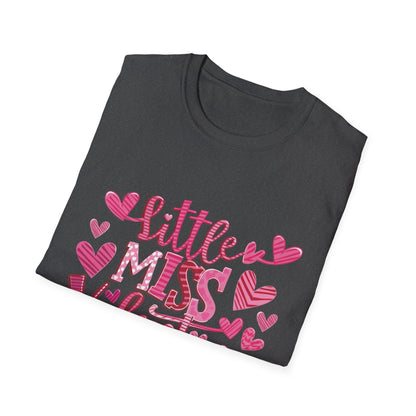 Adorable Little Miss Valentine T-Shirt | Girls' Cute Pink Hearts Tee | Perfect February 14th Gift for Kids