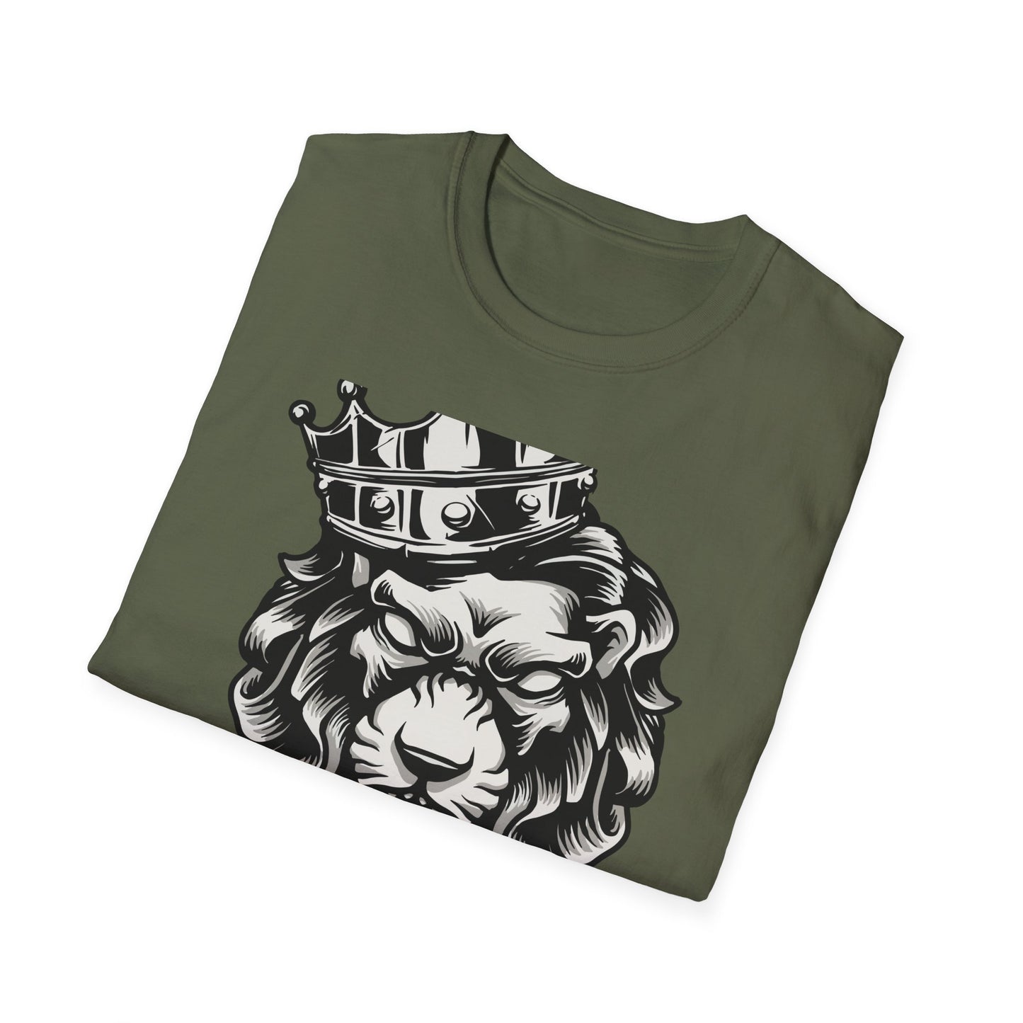 Majestic Lion King T-Shirt with Crown & Door Knocker - Fierce Regal Graphic Tee for Bold Style Seekers
