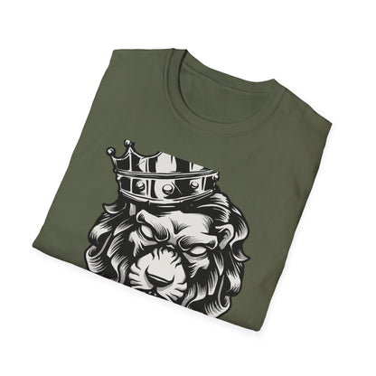 Majestic Lion King T-Shirt with Crown & Door Knocker - Fierce Regal Graphic Tee for Bold Style Seekers