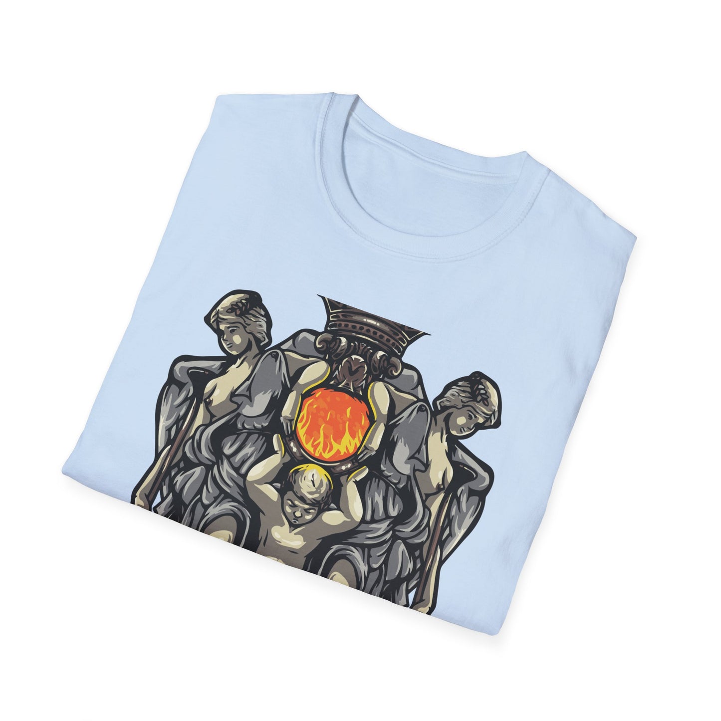 Majestic Divine Sun Bearer T-Shirt | Regal Classical Art Tee | Unique Statement Graphic for Art Lovers & Seekers of Power