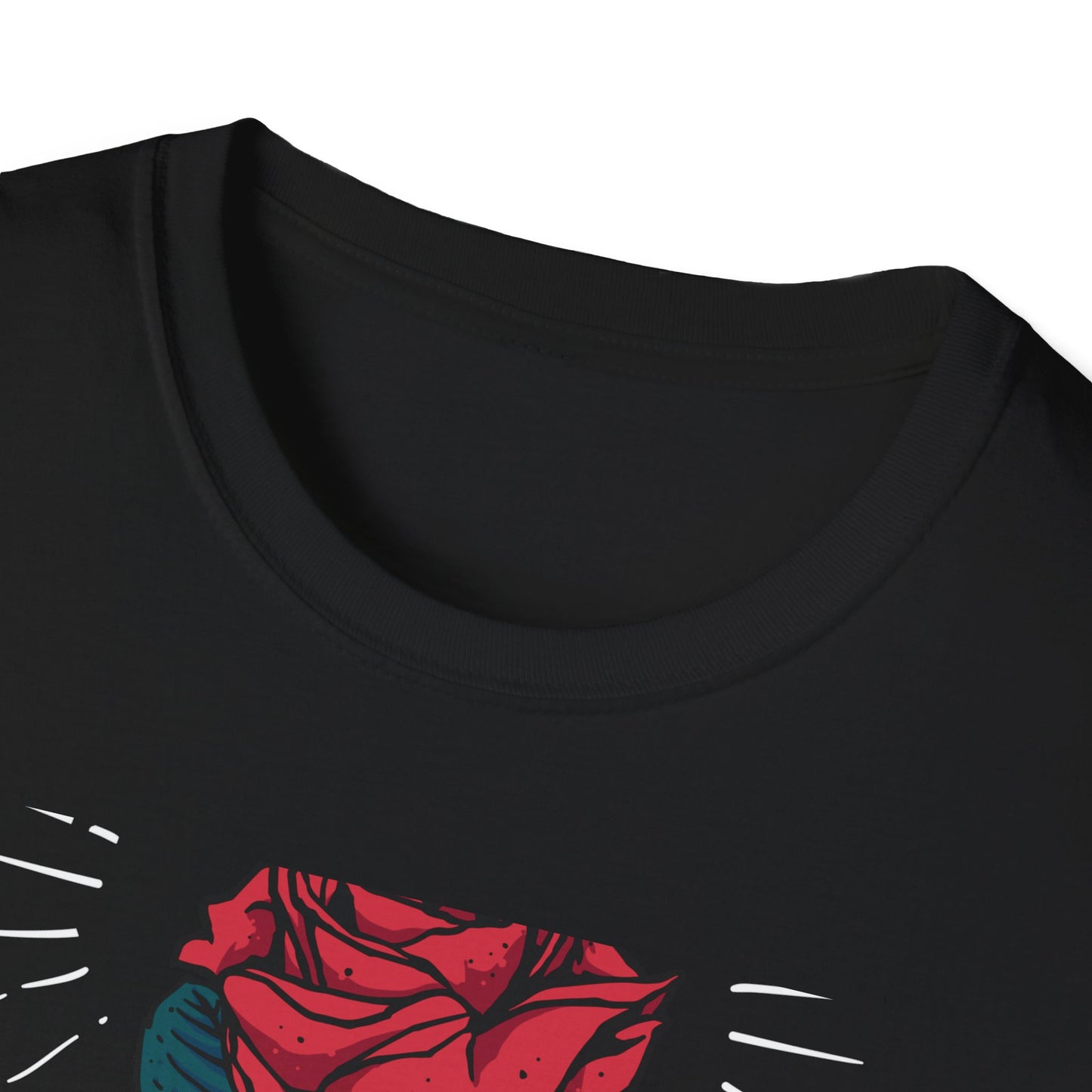 Striking Skeleton Hand Holding Rose T-Shirt | Unique Gothic Love Tee | Captivating Alt Fashion Top for Edgy Style