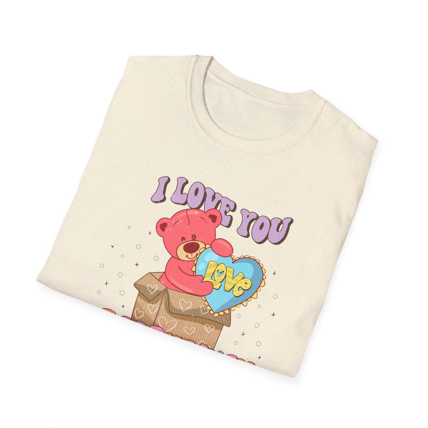 Expressive 'I Love You Beary Much' Teddy Bear T-Shirt - Adorable Love Heart Pun Tee - Sweet Valentine's Day & Anniversary Gift