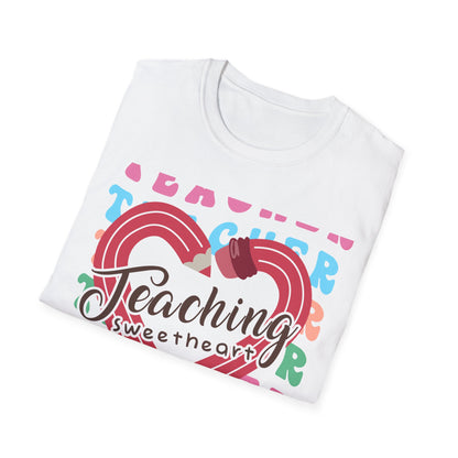 Groovy Teaching Sweetheart T-Shirt | Adorable Teacher Appreciation Tee | Perfect Gift for Educators & Mentors