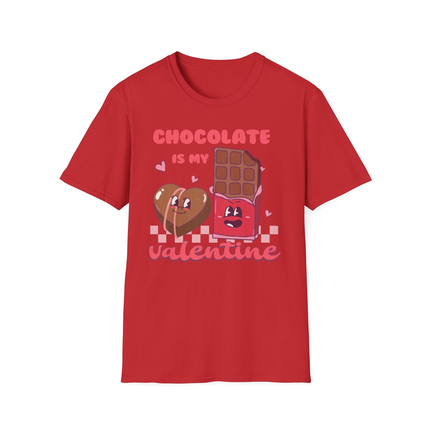 Charming Retro 'Chocolate is My Valentine' T-Shirt - Sweet Foodie & Galentine's Day Gift Tee