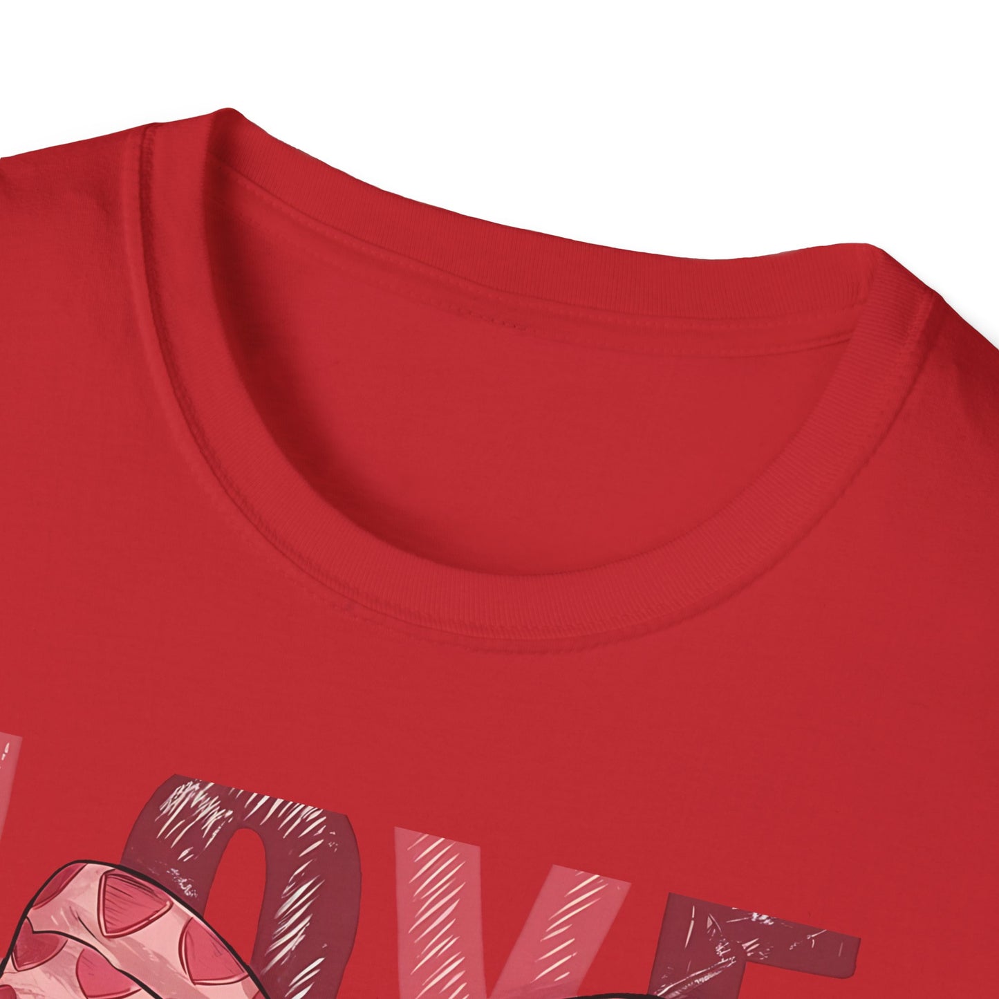 Charming Pink Heart Bow 'LOVE' T-Shirt - Sweet Valentine's Day & Romantic Women's Graphic Tee