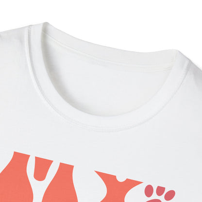 My Valentine Has Paws T-Shirt | Groovy Retro Pet Lover Tee | Adorable Dog Mom Cat Owner Gift