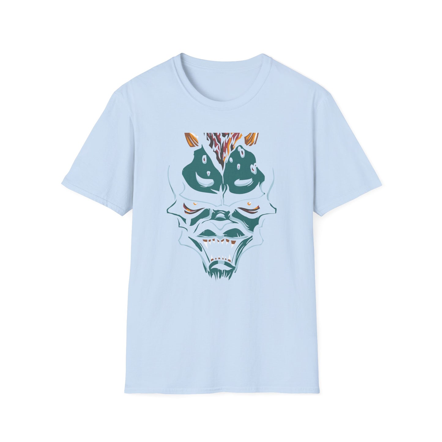 Unleashed Fiery Demon T-Shirt: Epic Monster Face Graphic Tee for Goth, Fantasy & Edgy Style Lovers | Bold & Unique