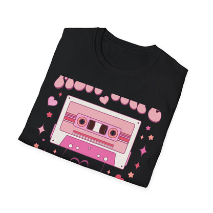 Groovy Mix Tape Love Songs T-Shirt | Retro Cassette Music Lover Tee | Sweet Vintage Valentine's Day Gift