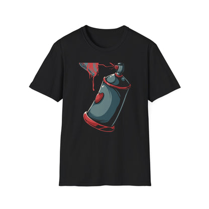 Expressive Graffiti Love T-Shirt | Spray Paint Heart Urban Art Tee | Bold Street Style Graphic for Artists