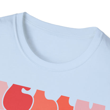 Groovy Hello Valentine T-Shirt - Retro 70s Style Tee with Checkerboard Print | Trendy Valentine's Day Gift for Her