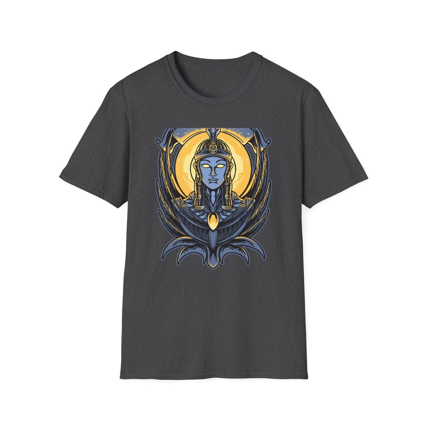 Stunning Egyptian Goddess T-Shirt | Mystic Cobra Queen Design Tee with Ancient Aura & Glowing Eyes for History Buffs