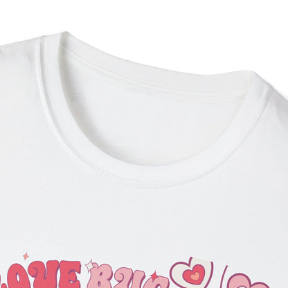Groovy Love Bug T-Shirt | Adorable Retro Pink VW Beetle & Hearts | Sweet Valentine's Day Gift for Her