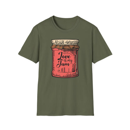 Adorable "Love is my Jam" Jar T-Shirt | Sweet Romantic Tee Gift for Her | Unique Vintage Style Valentine's Day Shirt