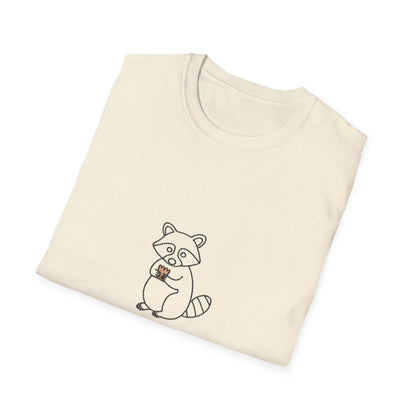 Hilarious "Snack Powered Human" Raccoon T-Shirt - Cute Animal Tee for Foodies & Snack Lovers. Must-Have Funny Graphic Tee!