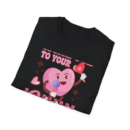 Sweet & Groovy 'Take Me To Your Candy Shop' T-Shirt | Adorable Retro Heart Lollipop Tee | Perfect Valentine's Day Gift for Candy Lovers