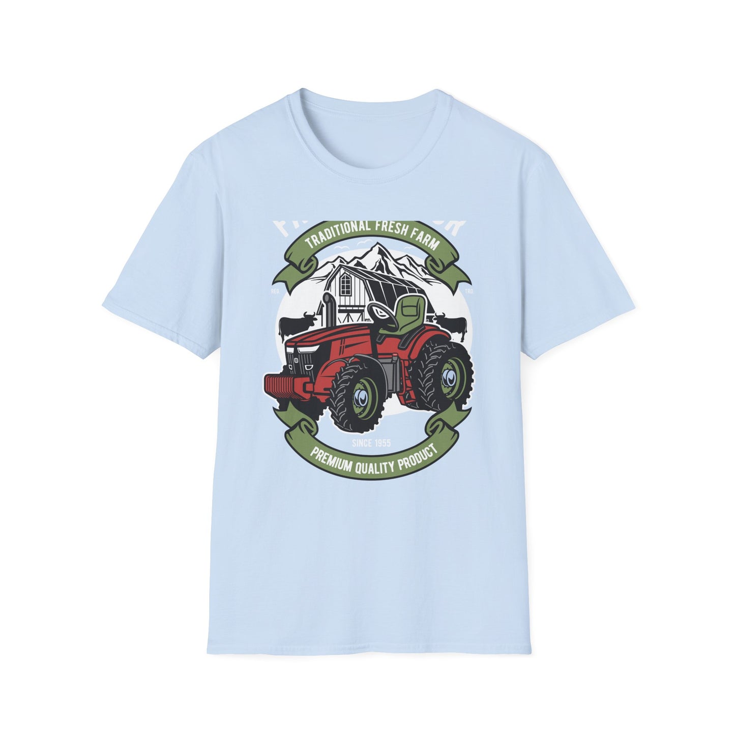 Classic Red Tractor Farm T-Shirt | Traditional Fresh Agriculture Tee | Premium Country Life & Farmer Gift