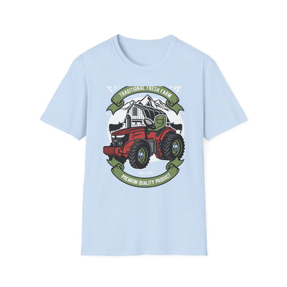 Classic Red Tractor Farm T-Shirt | Traditional Fresh Agriculture Tee | Premium Country Life & Farmer Gift