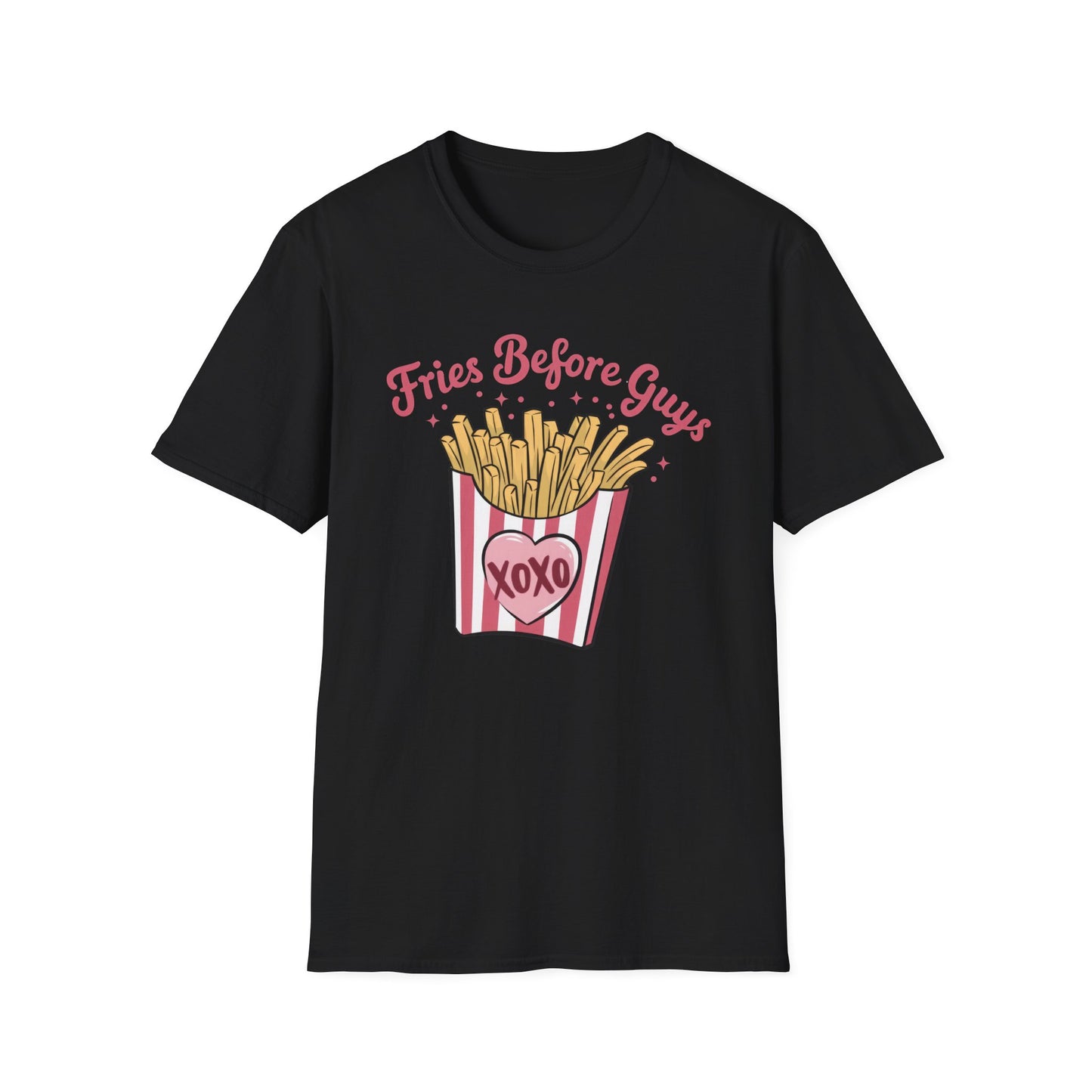 Must-Have 'Fries Before Guys' T-Shirt - Cute French Fry Tee for Sassy Women & Galentine's Day Fun!