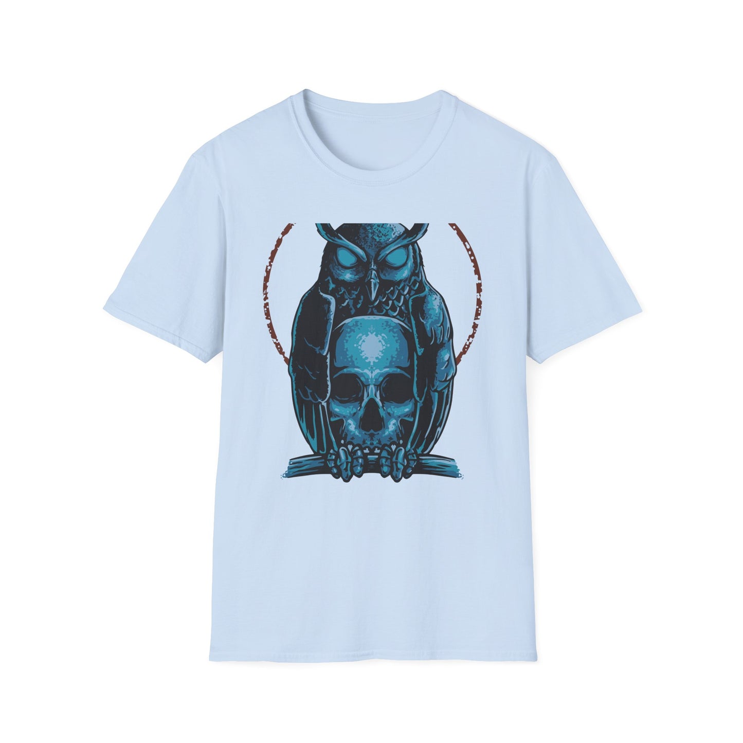 Epic Mystic Owl & Skull T-Shirt – Striking Gothic Wisdom Tee | Unique Dark Fantasy Apparel Gift