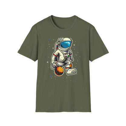 Epic Astronaut Moon Kick T-Shirt | Fun Space Soccer Fan Tee | Stellar Cosmic Explorer Gift for Kids & Adults