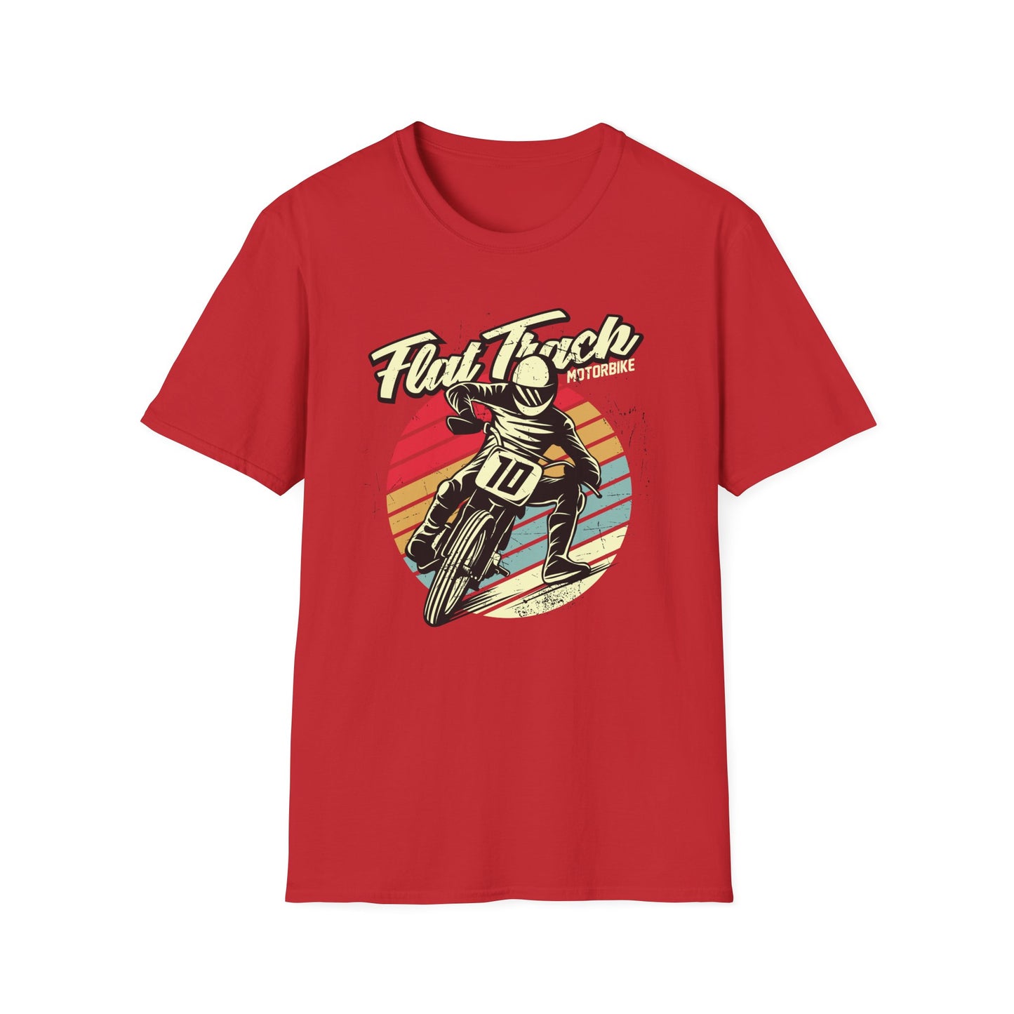 Vintage Flat Track Motorbike T-Shirt | Retro Dirt Bike Racer Tee | Awesome Adrenaline Seeker Gift