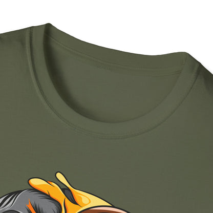 Edgy Half Skull Half Emoji T-Shirt | Unique Melting Monocle Face Tee | Awesome Duality Art for Bold Style