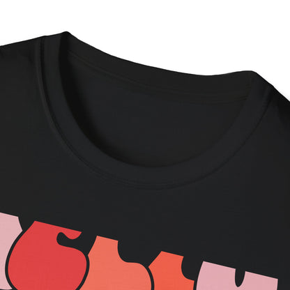 Groovy Hello Valentine T-Shirt - Retro 70s Style Tee with Checkerboard Print | Trendy Valentine's Day Gift for Her