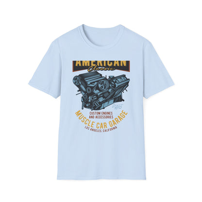 Epic American Classic Muscle Car V8 Engine T-Shirt | Authentic Garage Mechanic Tee | Since 1973 Vintage Car Lover Gift