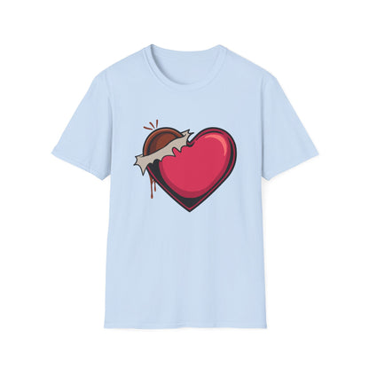 Irresistible Chocolate Heart T-Shirt | Sweet Love & Delicious Dessert Graphic Tee | Perfect Valentine's Day Gift