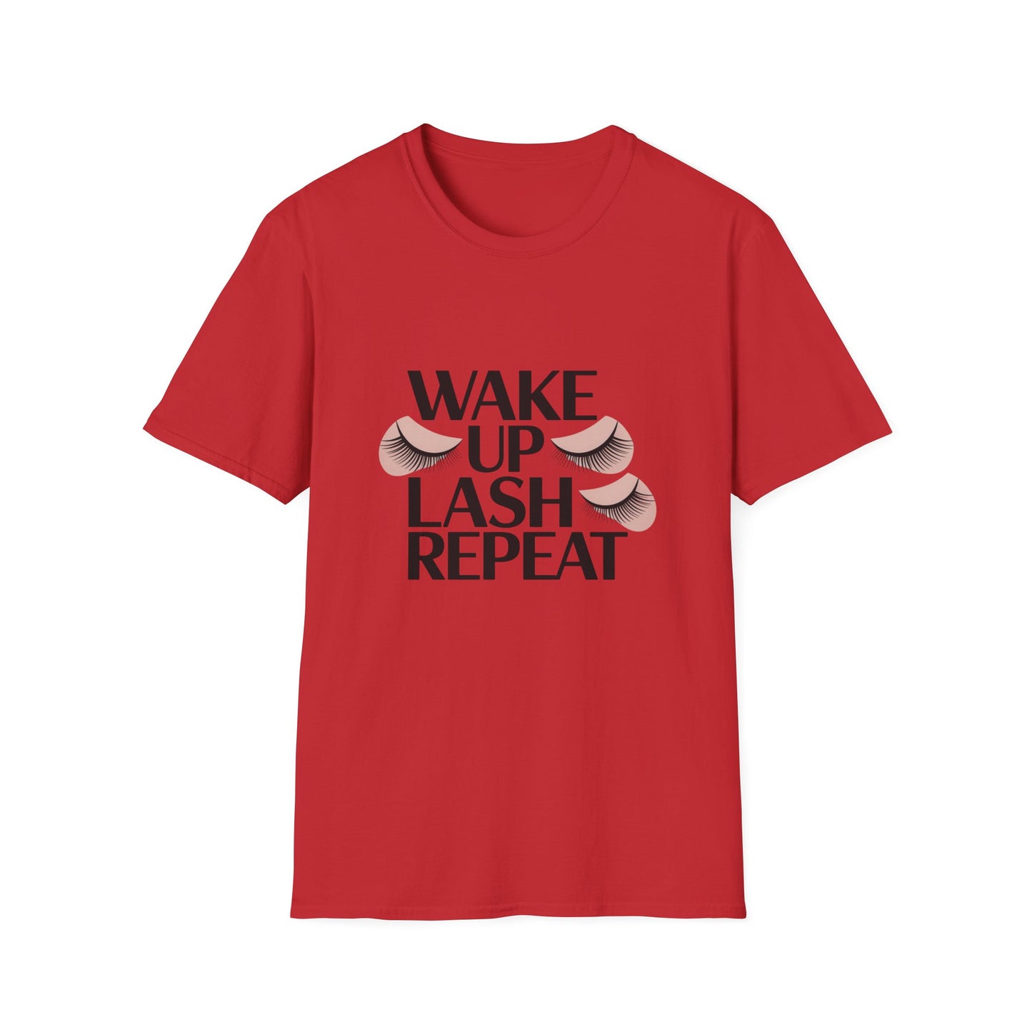 Wake Up & Lash T-Shirt | Chic Eyelashes Design for Beauty Lovers, Lash Techs & Makeup Artists | Glamorous Eye Tee