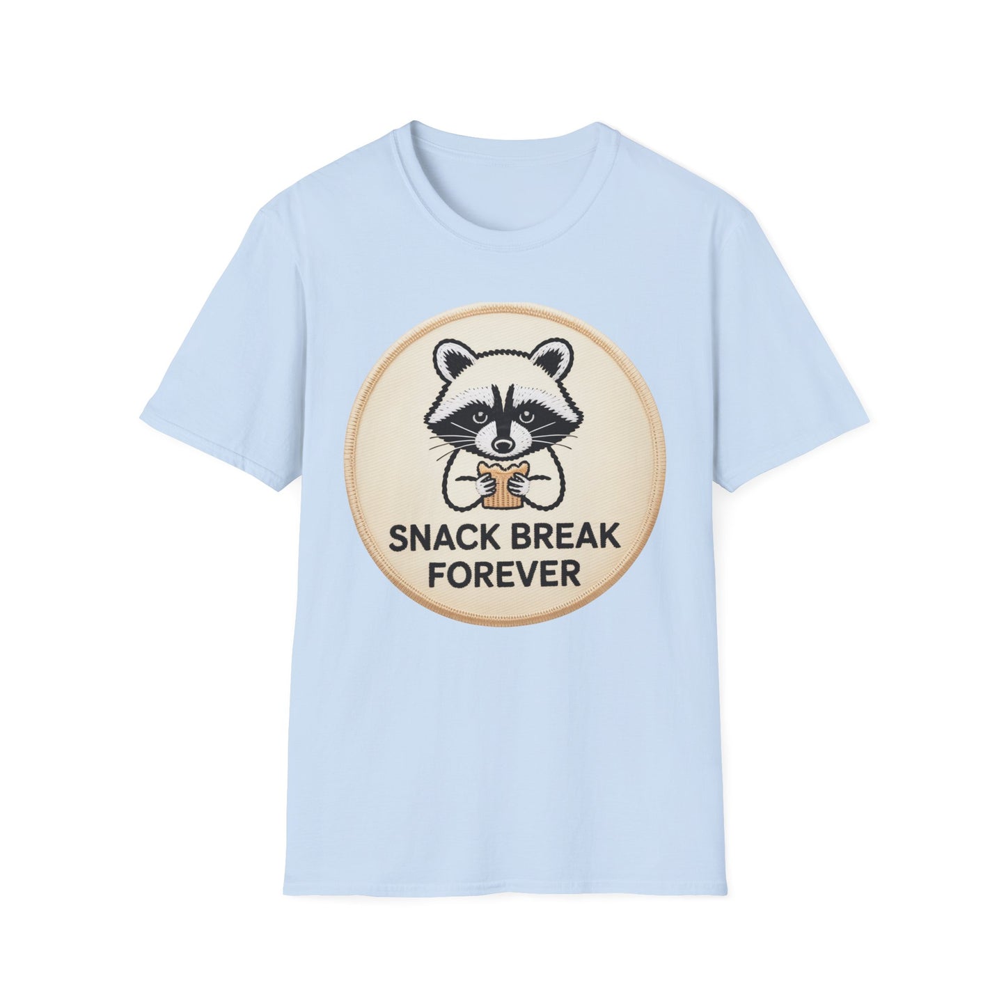 Hilarious Raccoon Snack Break Forever T-Shirt - Cute Foodie Animal Lover Tee | Trendy & Comfy Graphic Top