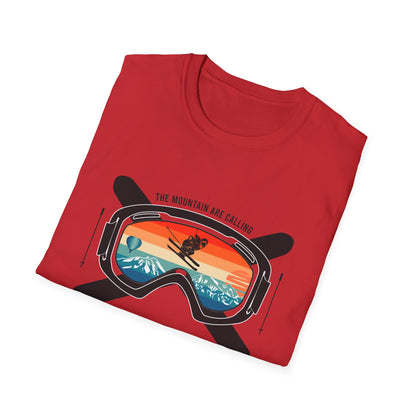 Epic Montana Skiing T-Shirt - Vintage Retro Mountain Goggles Tee for Adventure Seekers | 'The Mountain Are Calling'