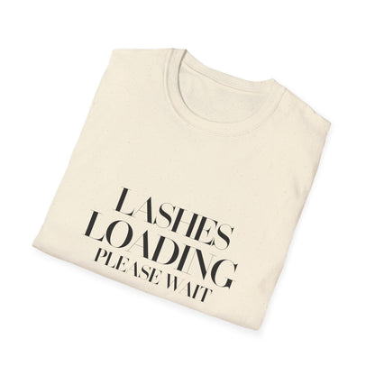 Exclusive Lashes Loading T-Shirt | Funny Makeup Lover Tee for Beauty Enthusiasts & Lash Techs | Glam Gift!