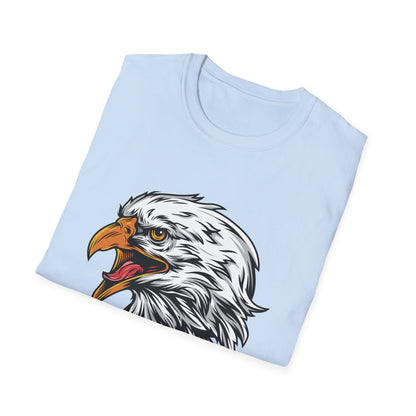 Fierce Screaming Eagle Head T-Shirt - Majestic Bald Eagle Graphic Tee for Wildlife Lovers & Patriots | Bold Animal Print Apparel
