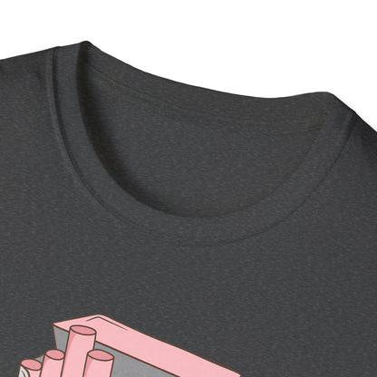 Unique Self Love T-Shirt | Pink Retro Cigarette Pack & Flaming Heart Design | Empowering Aesthetic Tee