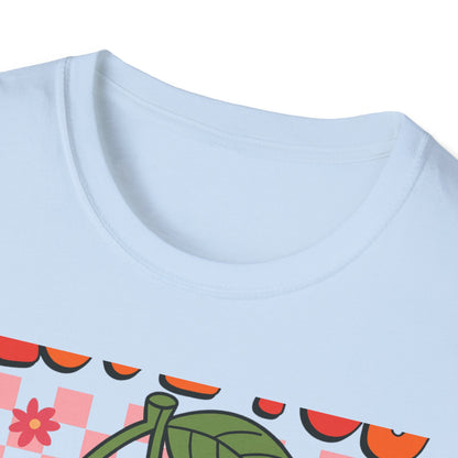 Adorable "I Love You Cherry Much" T-Shirt | Sweet Retro Heart Cherries & Groovy Checkered Love Pun Tee | Perfect Valentine's Day Gift