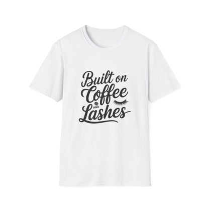 But First, Coffee & Lashes T-Shirt | Chic Morning Routine Tee for Her | Glam Caffeine Lover Top