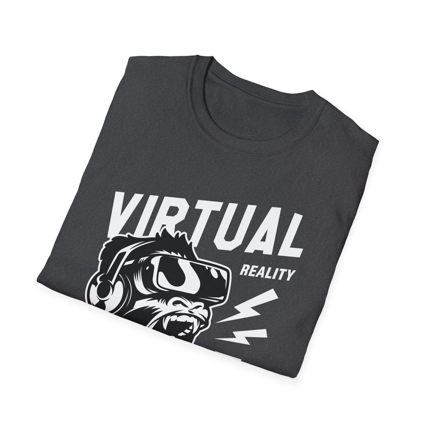 Roaring VR Gorilla T-Shirt - Epic Gamer Ape Headset Tee | Primal Virtual Reality Tech Apparel
