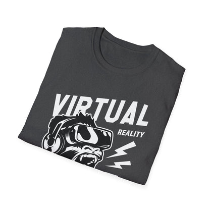 Roaring VR Gorilla T-Shirt - Epic Gamer Ape Headset Tee | Primal Virtual Reality Tech Apparel